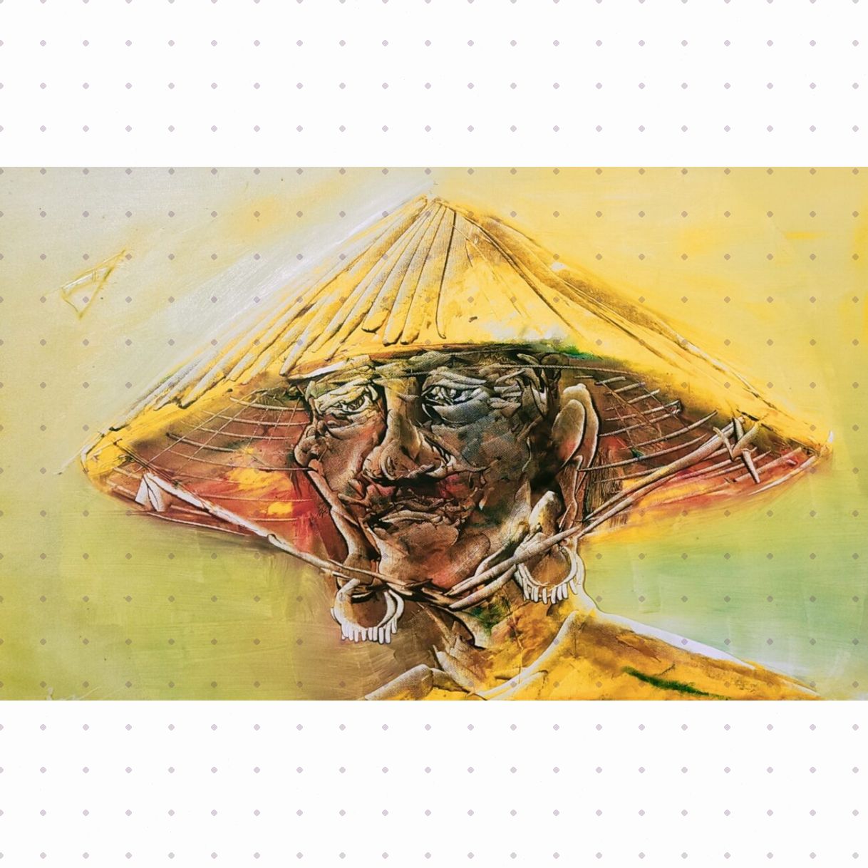 Tranh Acrylic Phong Cảnh Vùng Cao Già 70x50cm Độc Bản 