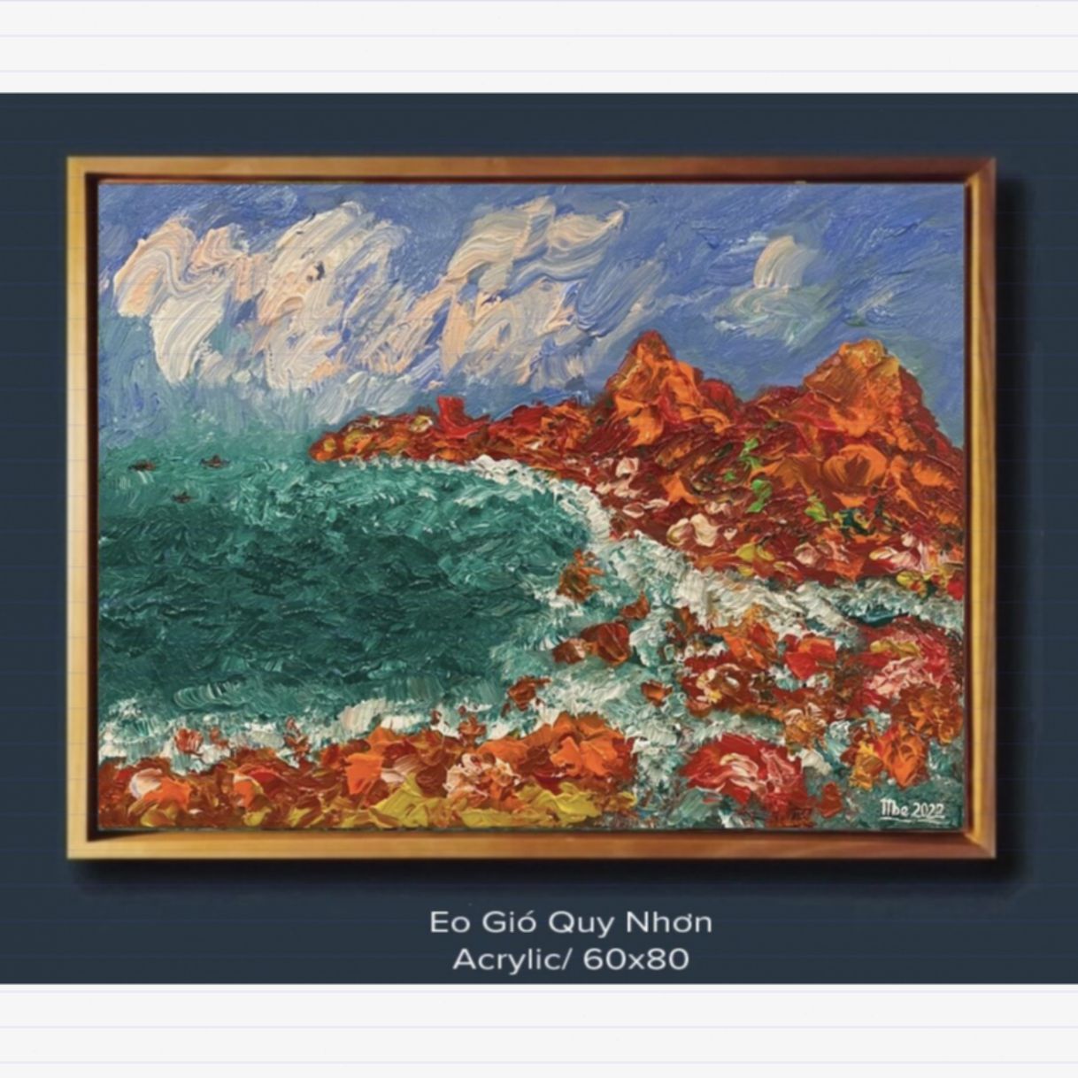 Tranh Acrylic Phong Cảnh Vùng Cao Eo Gió Quy Nhơn 