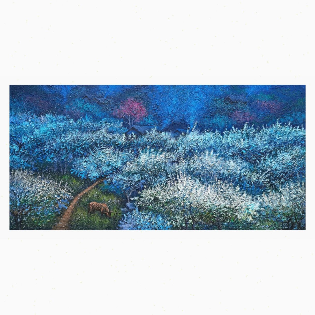 Tranh Xuân Vùng Cao Văn Chung Tổng Hợp 50x100cm 