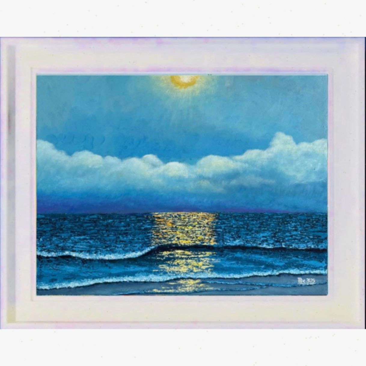 Tranh Phong Cảnh Biển Biển Tình Acrylic 70x90cm Nghệ Thuật Độc Bản 