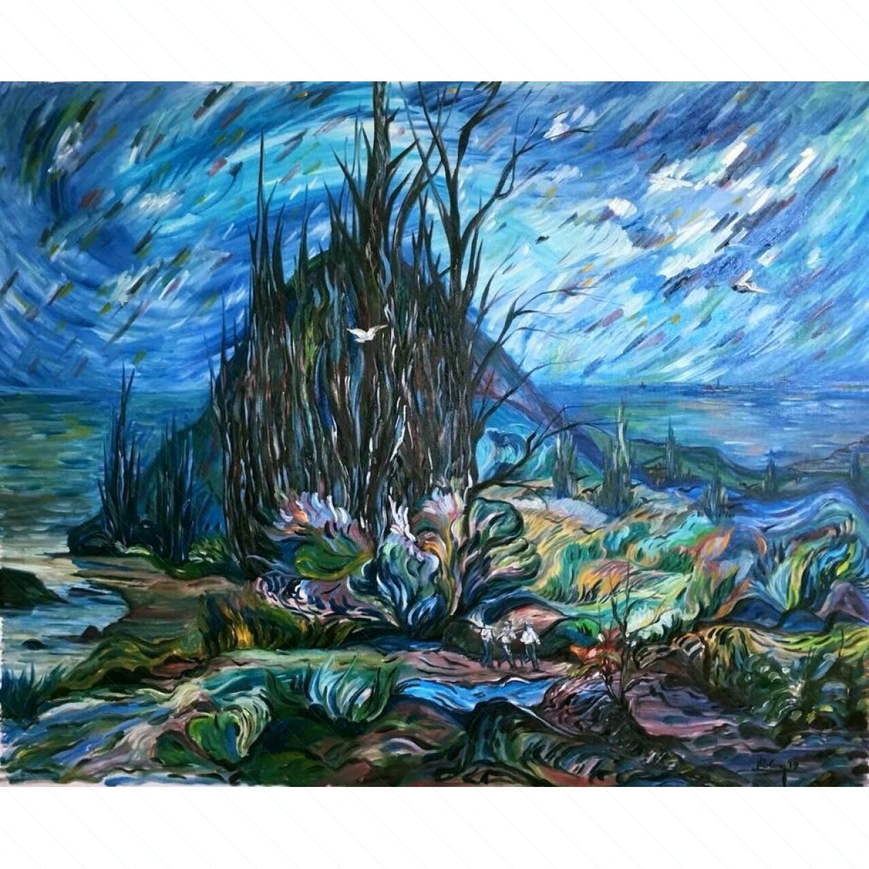 Tranh Giữ Vững Chủ Quyền Biển Đảo Oil On Canvas 2019 88x106cm 