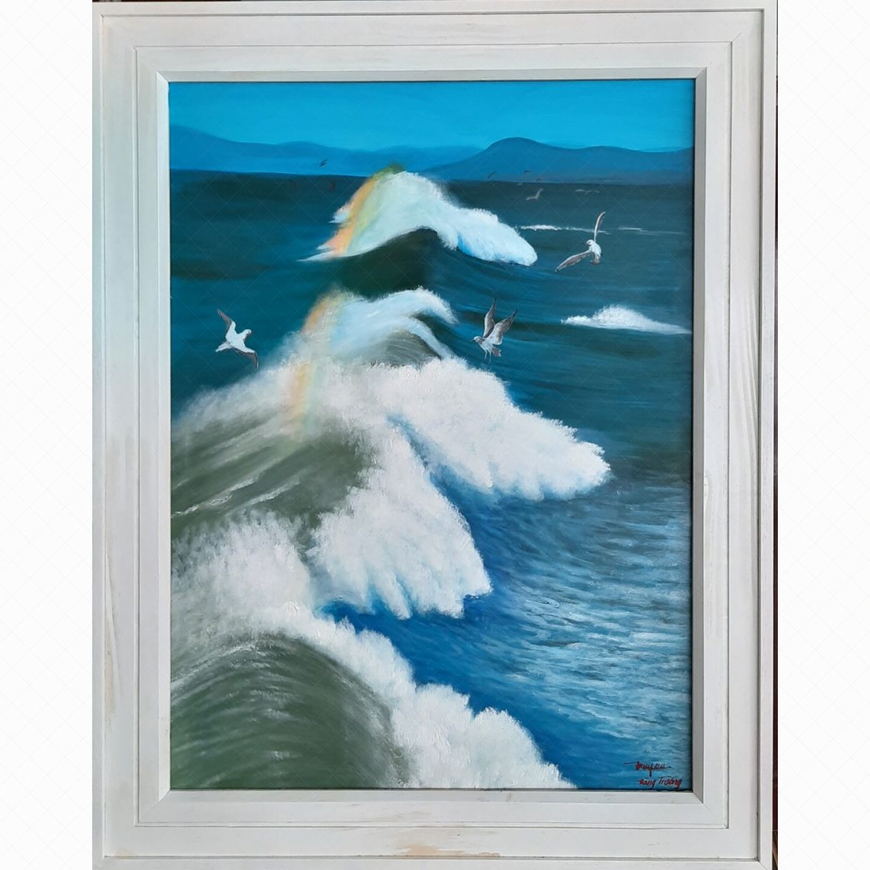 Tranh Phong Cảnh Biển Những Cánh Chim Acrylic 60x80cm Họa Sĩ 