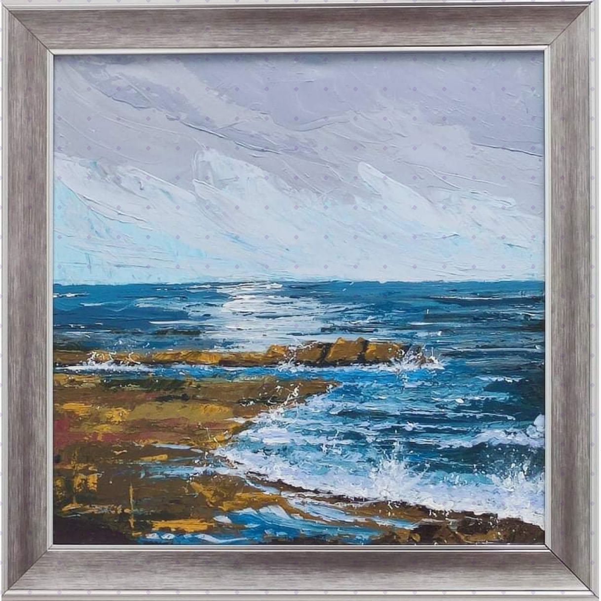 Tranh Phong Cảnh Sau Cơn Giông acrylic trên canvas 50x50cm 