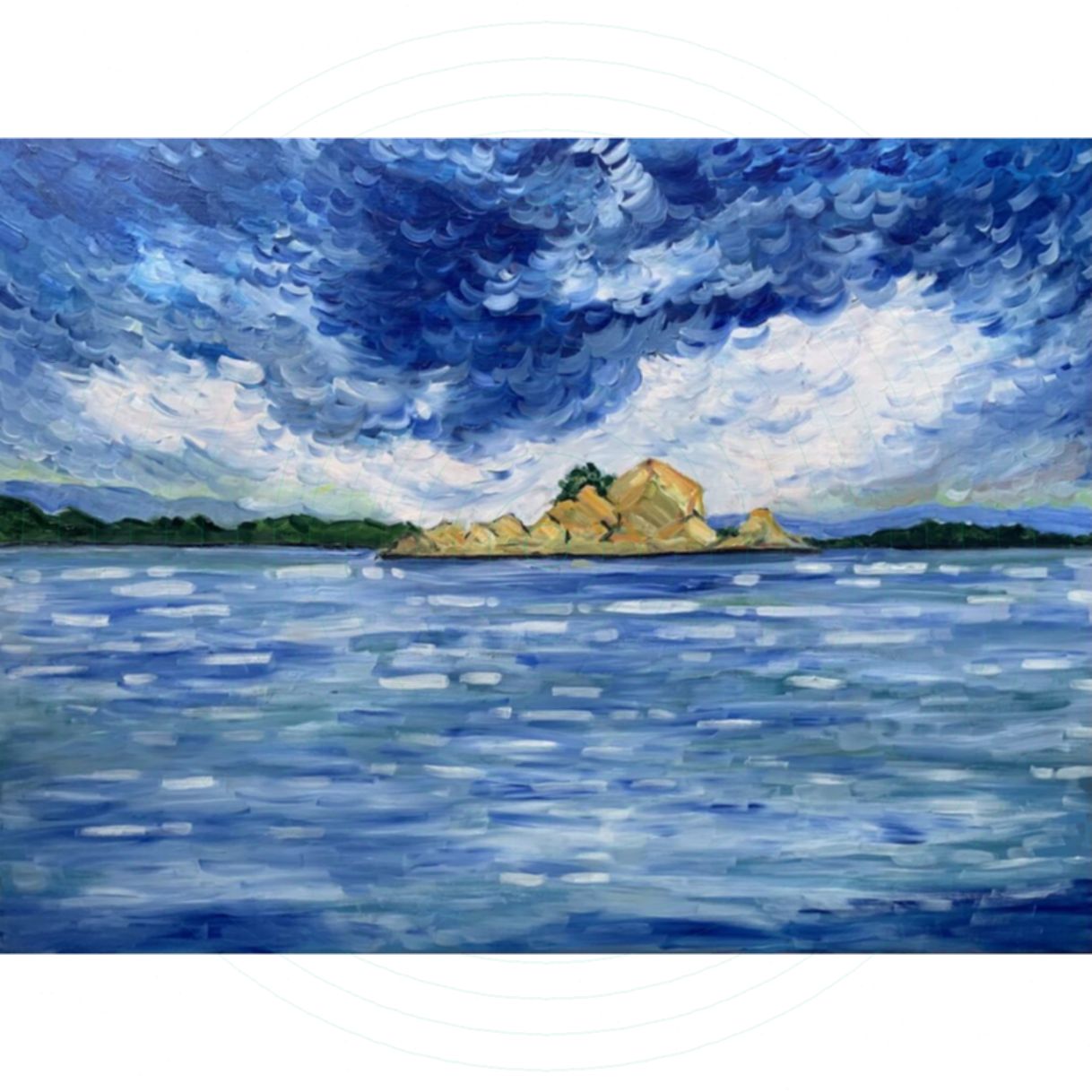 Tranh Sơn Dầu Vĩnh Hy Ninh Thuận Độc Bản 60x80cm 