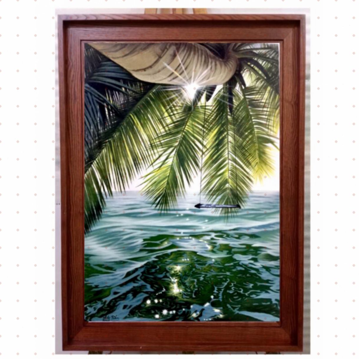 Tranh Phong Cảnh Biển Sóng Acrylic 60x83cm Có Khung Và Không Khung 