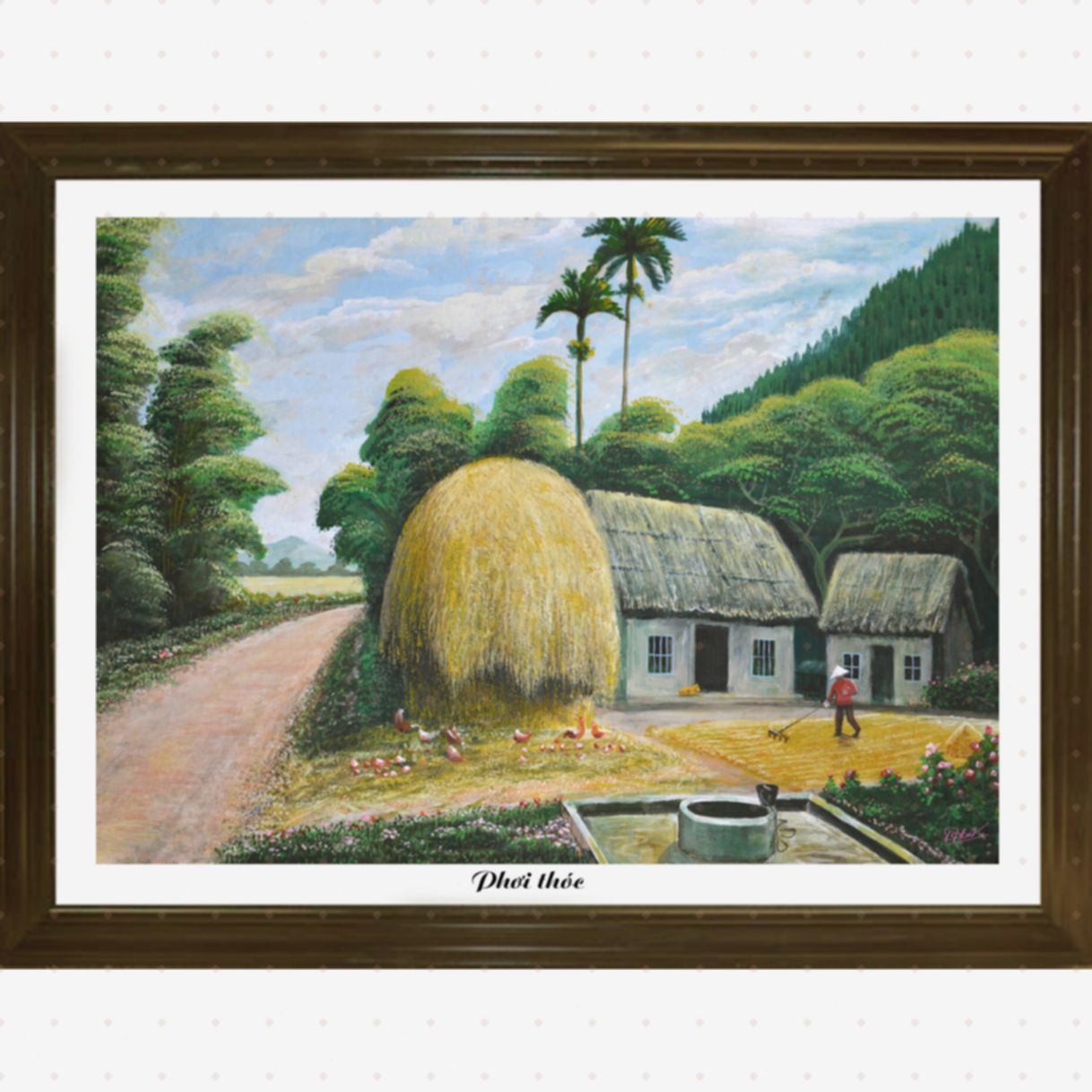 Tranh Phong Cảnh Đồng Quê Sơn Dầu 35x50cm Độc Bản Nghệ Thuật 