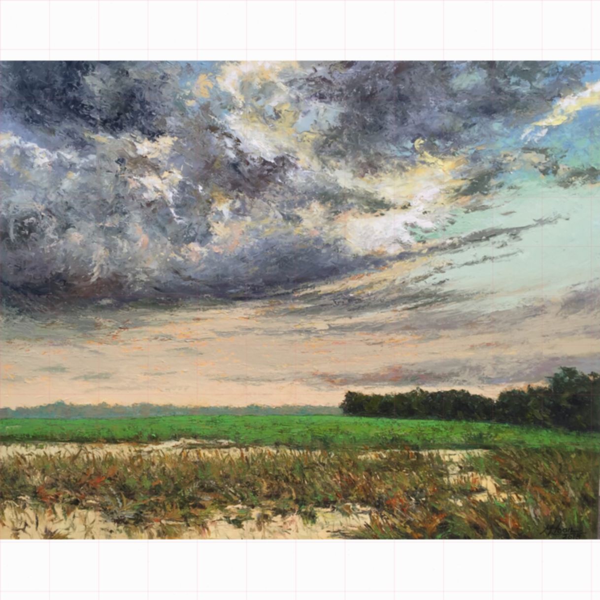 Tranh Quang Hoan Trên Cánh Đồng Sơn Dầu 80x100cm 