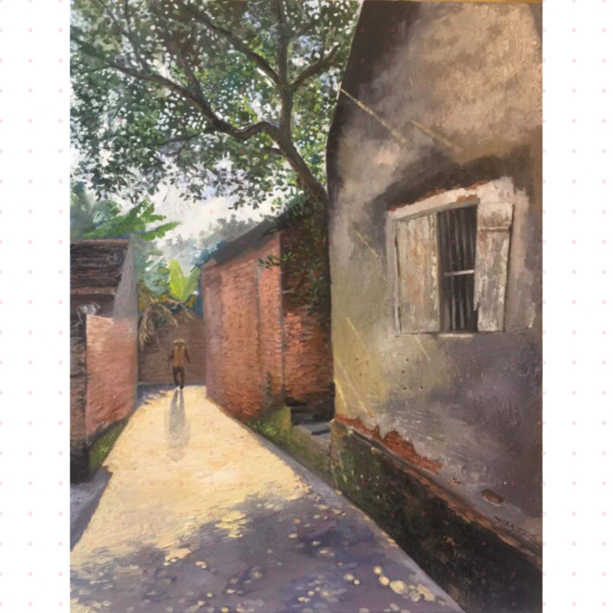 Minh Đức Tranh Xuân Về Thôn Đông Sơn Dầu 60x80cm Tinh Tế 