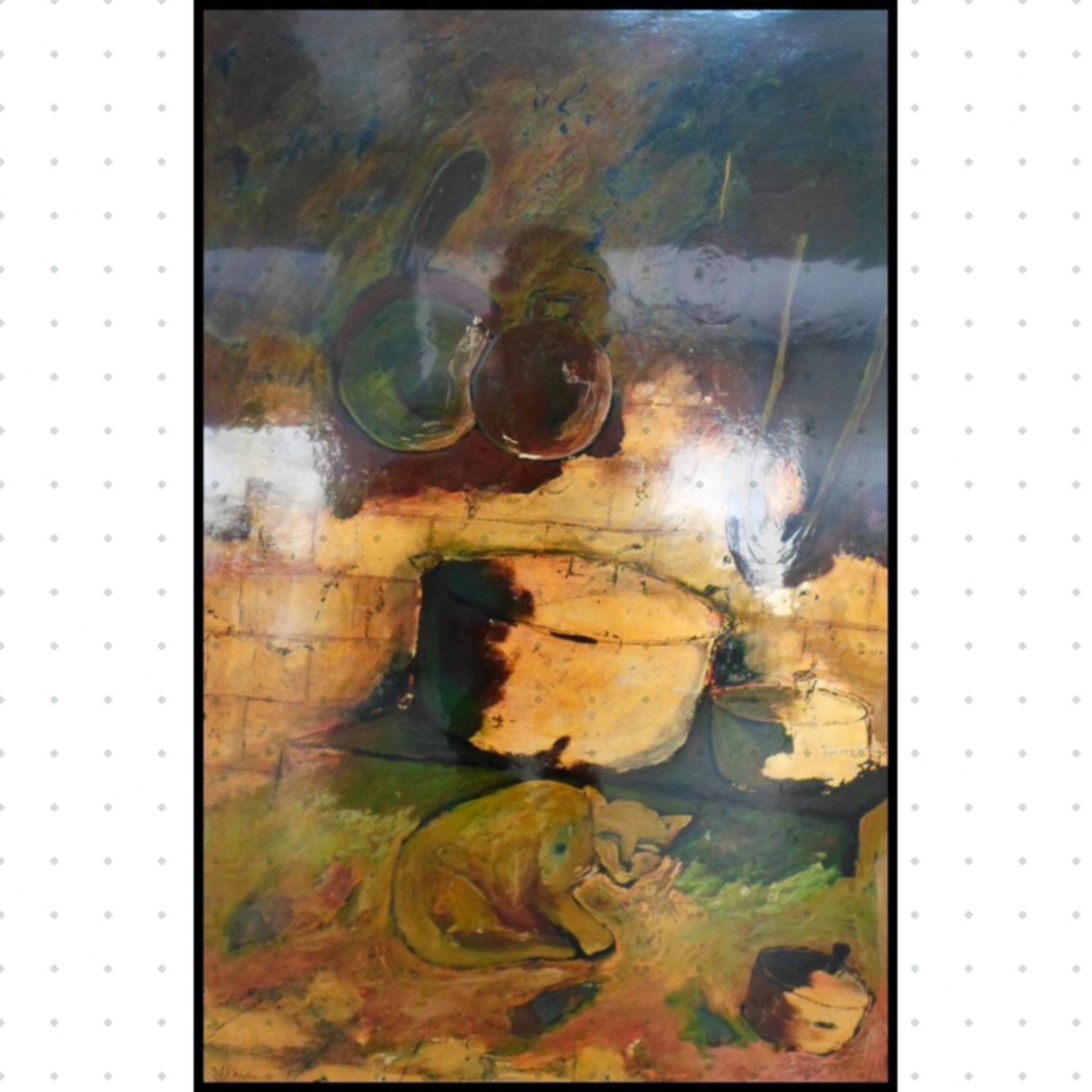Tranh Sơn Mài Tuổi Thơ Tôi 40x60cm Tác Phẩm Độc Đáo 