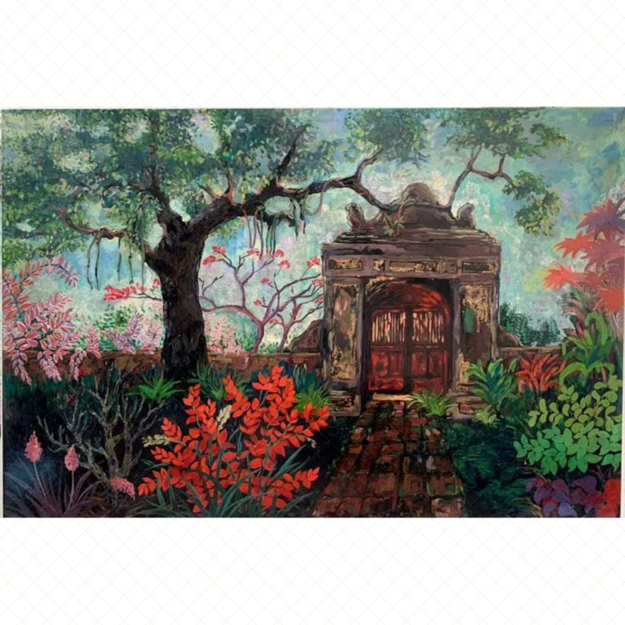 Tranh Phong Cảnh Ánh Chiều Sơn Mài 80x100cm Độc Bản 