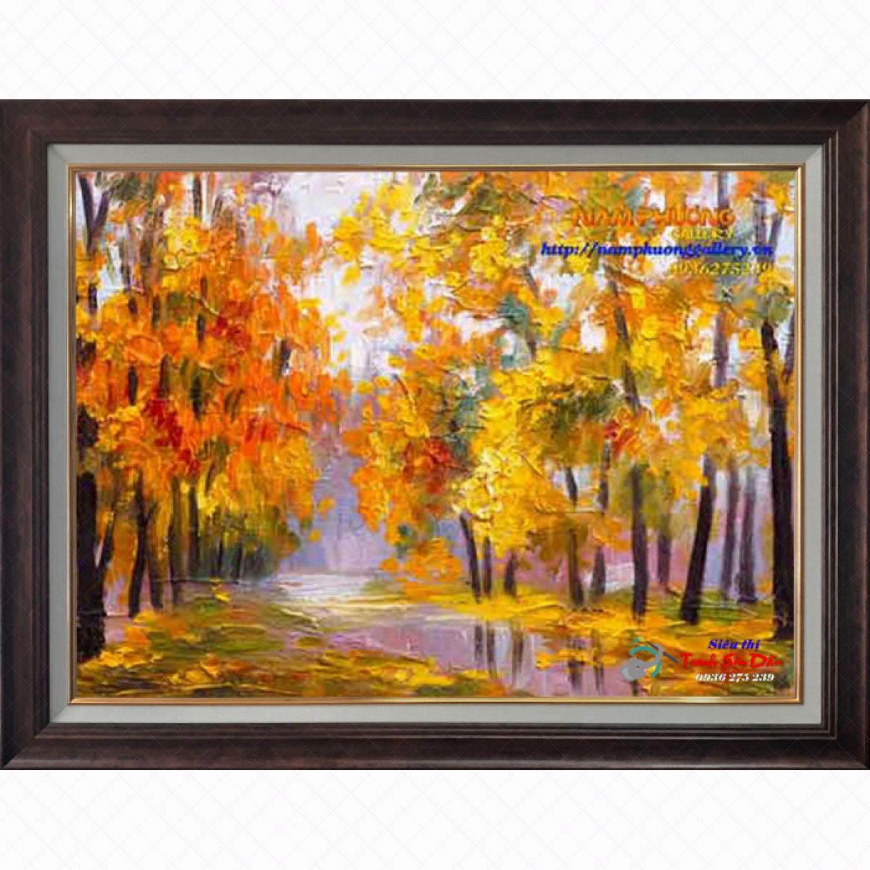 Tranh Sơn Dầu Phong Cảnh Canvas Vẽ Tay Minh Hưng 80x60cm 