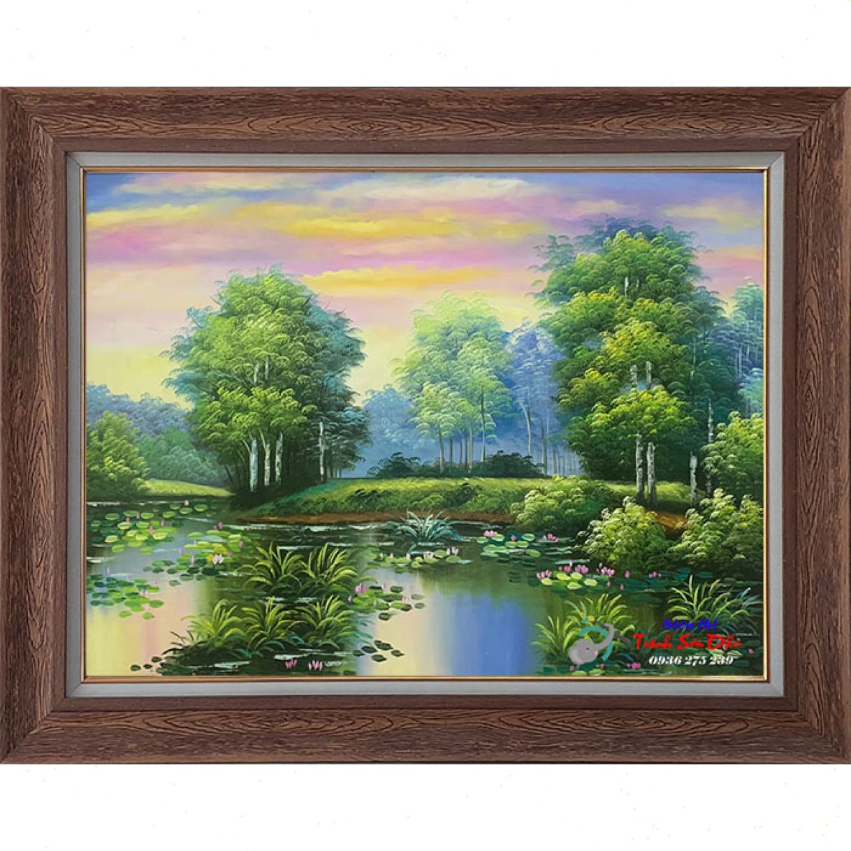 Tranh Phong Cảnh Miền Quê Sơn Dầu Vải Canvas Độc Bản 115x80cm 