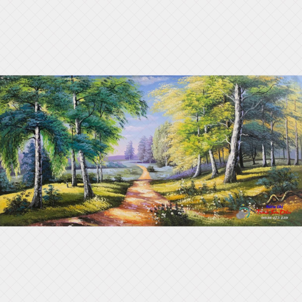 Tranh Sơn Dầu Phong Cảnh Châu Âu Vải Canvas Khung Gỗ Cao Cấp 135cm 