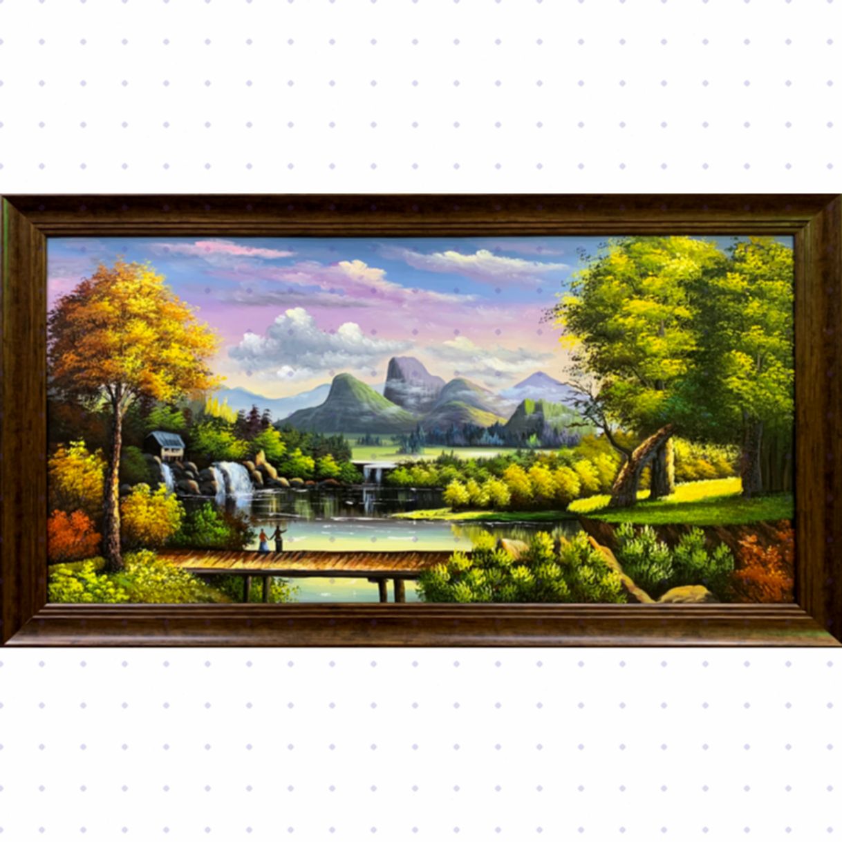 Tranh Sơn Dầu Miền Núi Canvas 135x75cm Độc Bản Tranh Việt 
