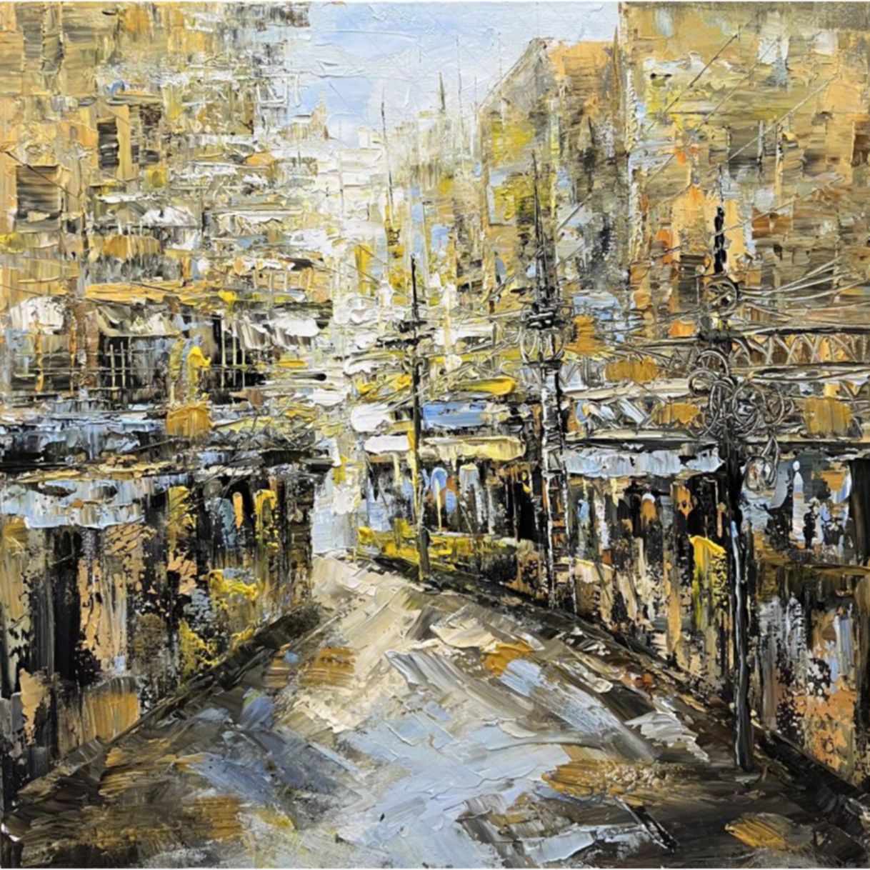 Tranh Phong Cảnh Phố Trong Tôi Acrylic 60x80cm Tác Phẩm 2024 