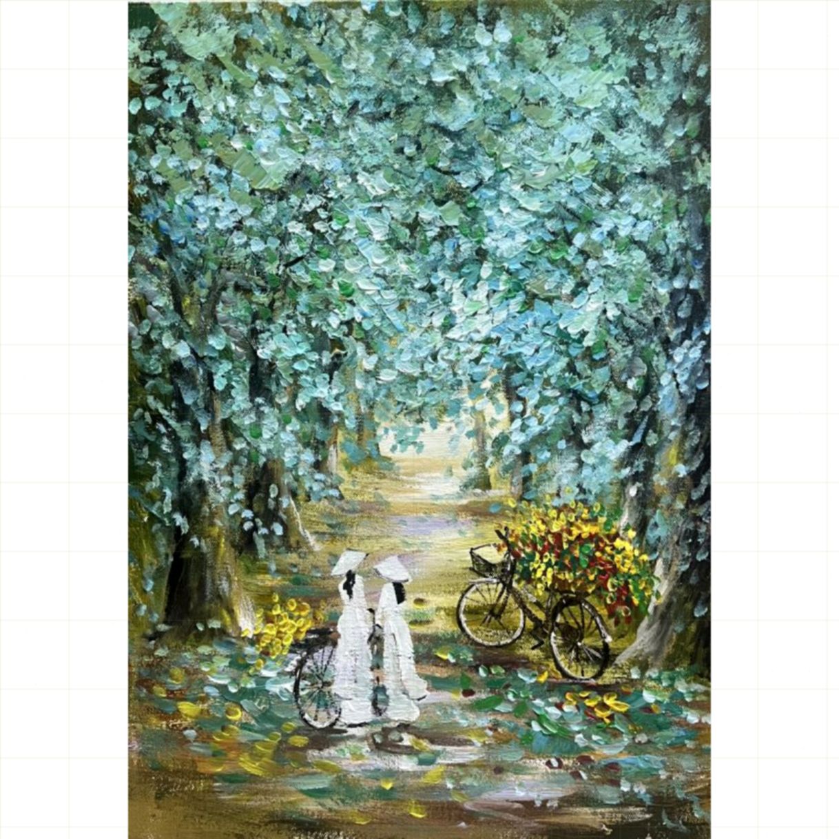 Tranh Phong Cảnh Kỉ Niệm Acrylic 50x70cm Tác Phẩm Độc Bản 