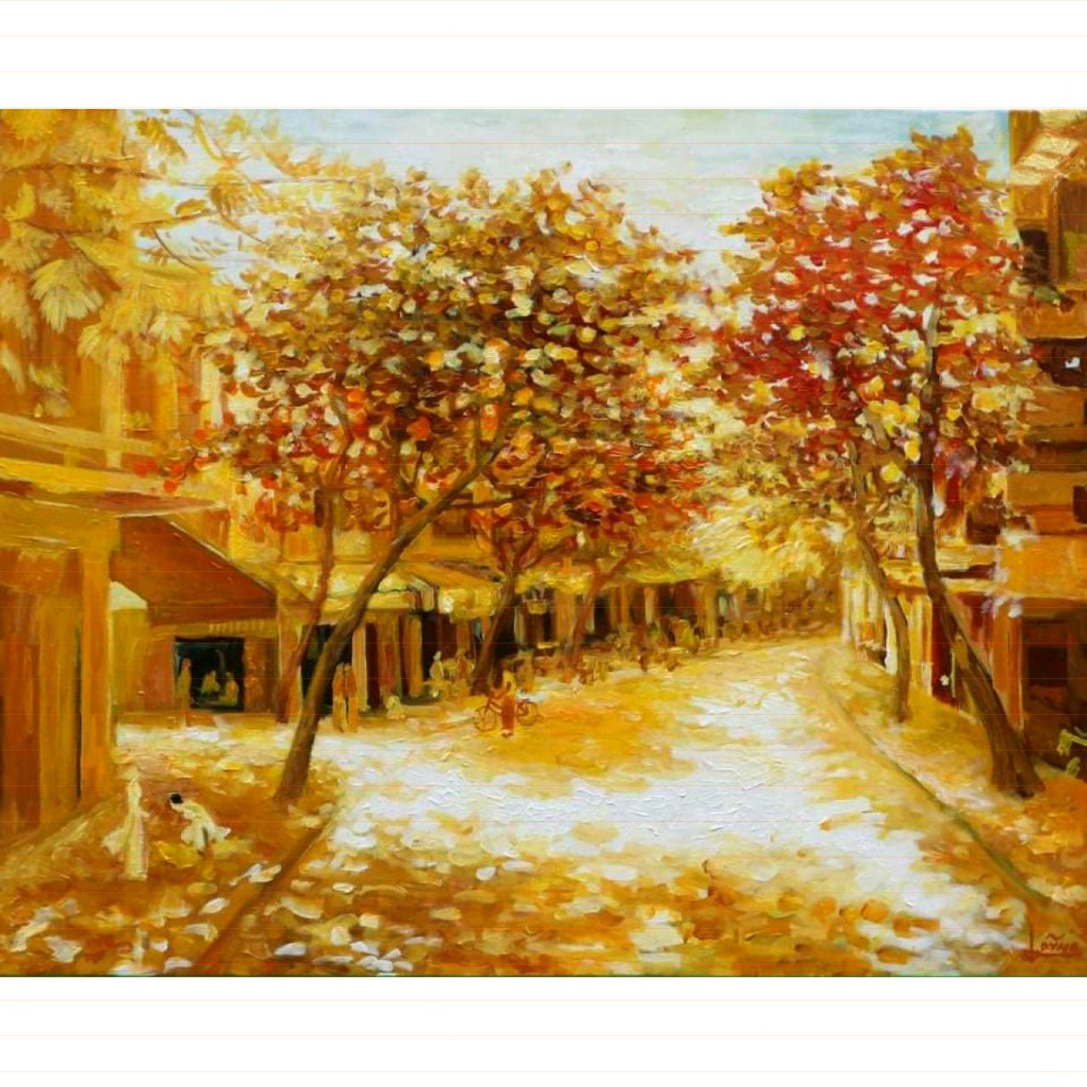 Tranh Nghệ Thuật Nắng Acrylic Tranh Sáng Tác Độc Bản Kích Thước 80x100cm 