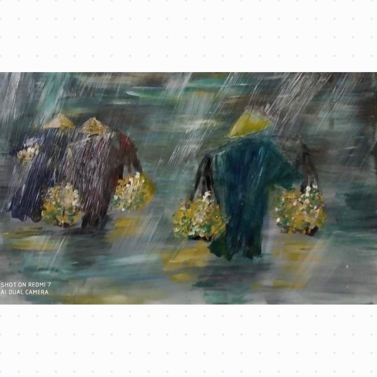 Tranh Nghệ Thuật Mưa Acrylic Trên Toan Tinh Tế 40x60cm 