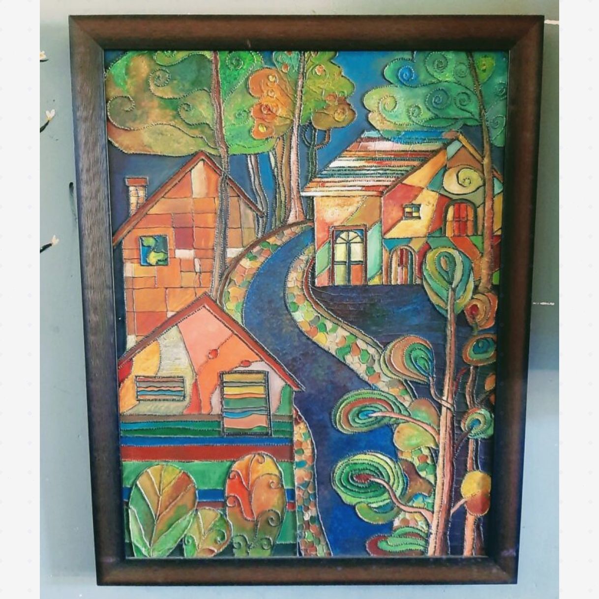 Tranh Nghệ Thuật Quanh Co Đà Lạt Acrylic 60x80cm Độc Quyền 