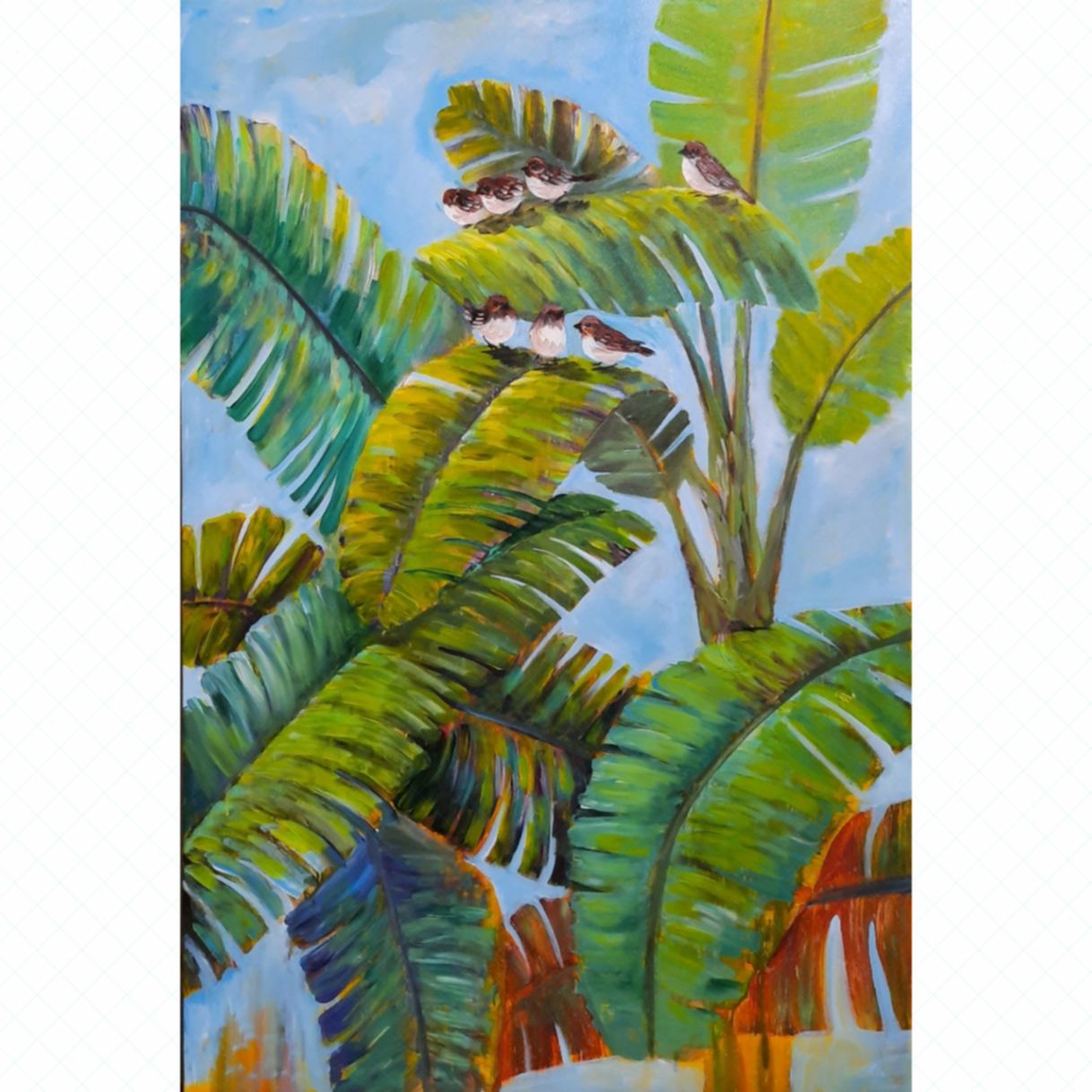 Tranh Ngõ Nhỏ Phố Nhỏ Acrylic 60x90cm Mỹ Thuật Tuyệt Đẹp 