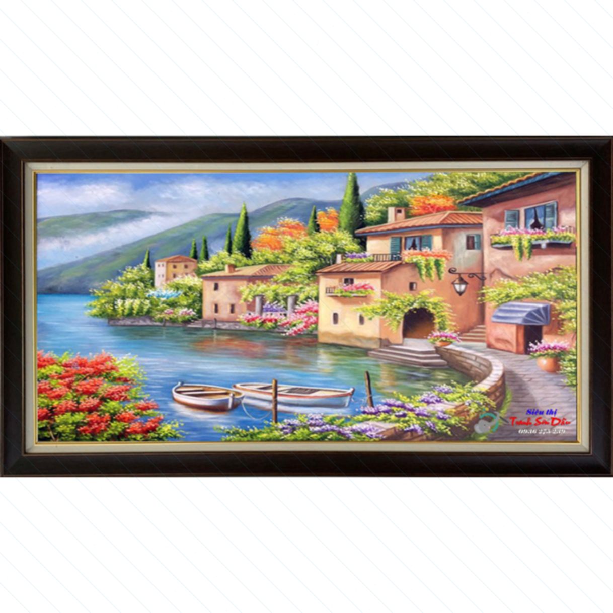 Tranh Phong Cảnh Biển Châu Âu TSD007 Sơn Dầu Cao Cấp 