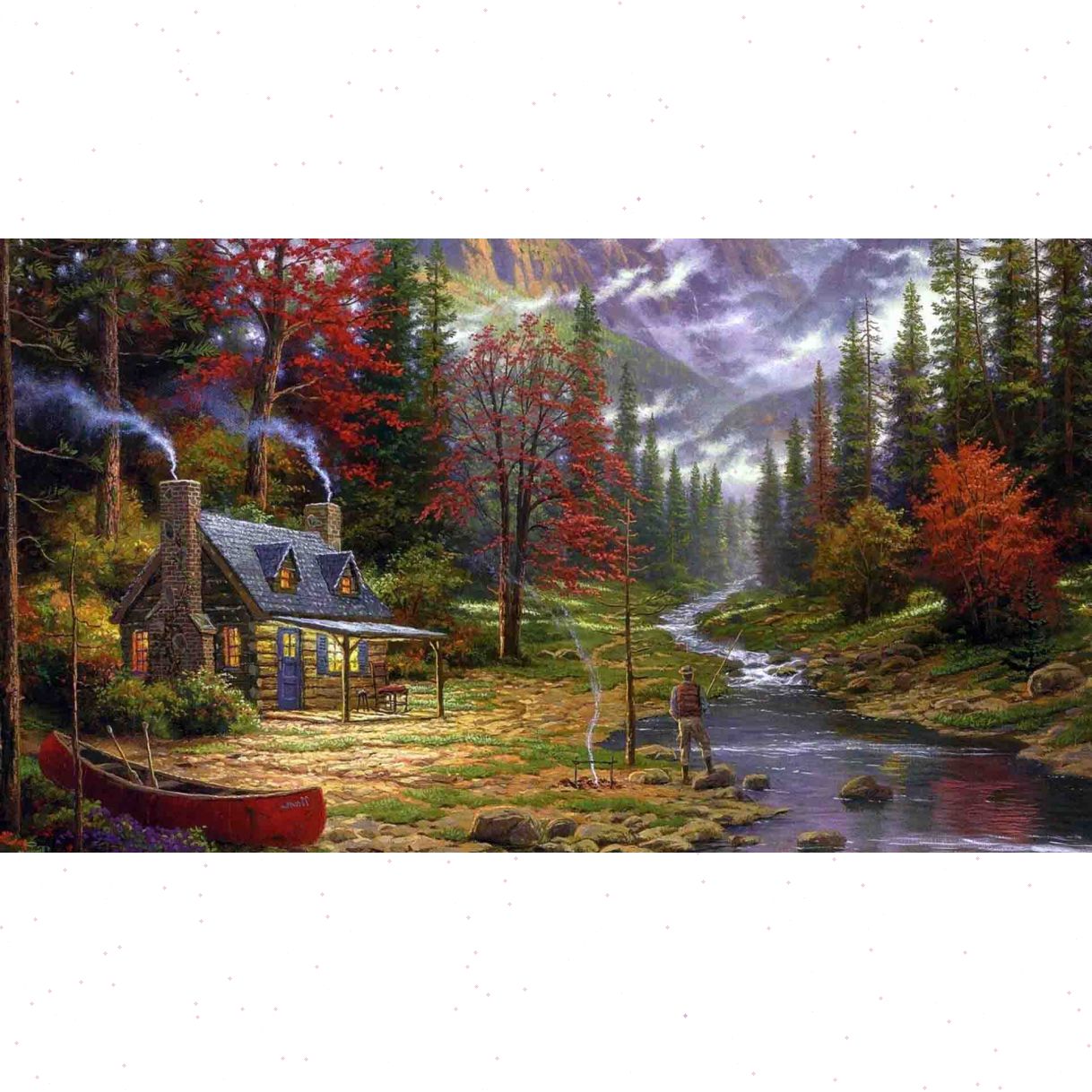Tranh Sơn Dầu Phong Cảnh TPC011 Canvas 80x60cm 
