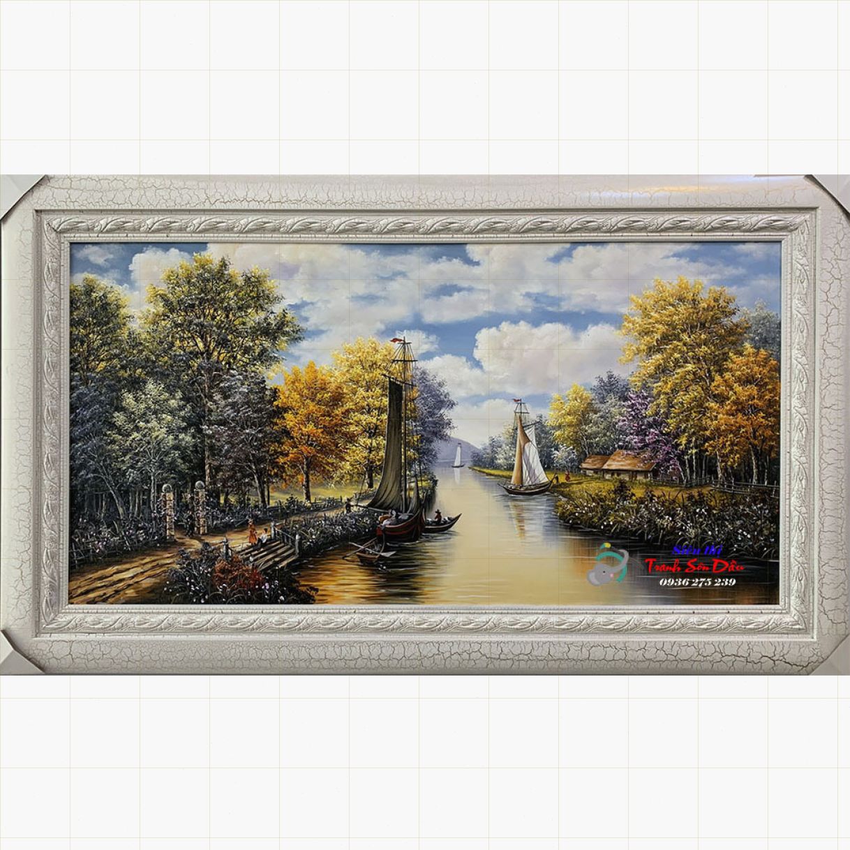 Tranh phong cảnh châu Âu sơn dầu canvas nhập khẩu độc đáo 