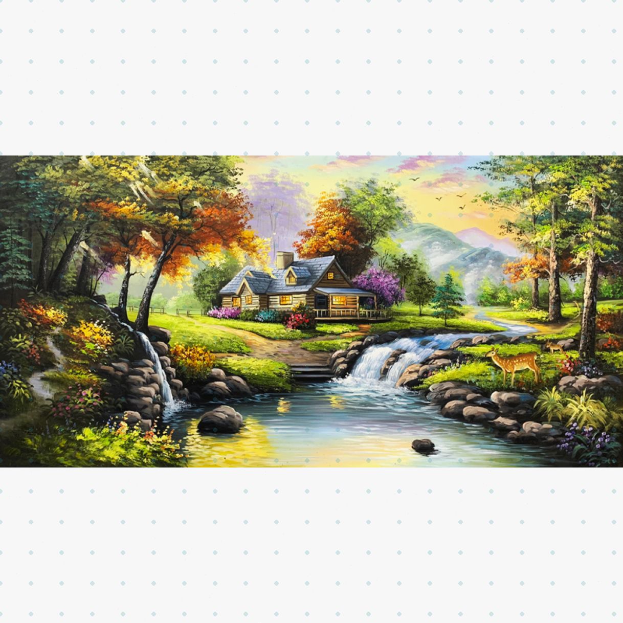 Tranh phong cảnh nông thôn nước ngoài sơn dầu chuẩn gallery 