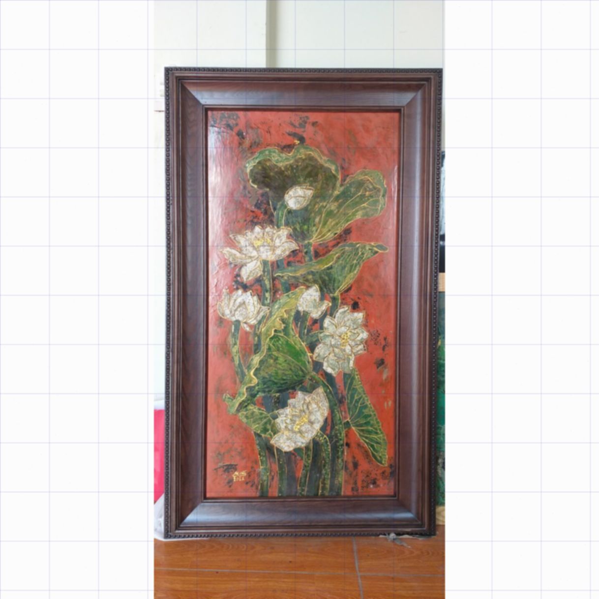 Tranh Sơn Mài Nàng Sen 2 Truyền Thống Sơn Mài 50x100cm Độc Bản 