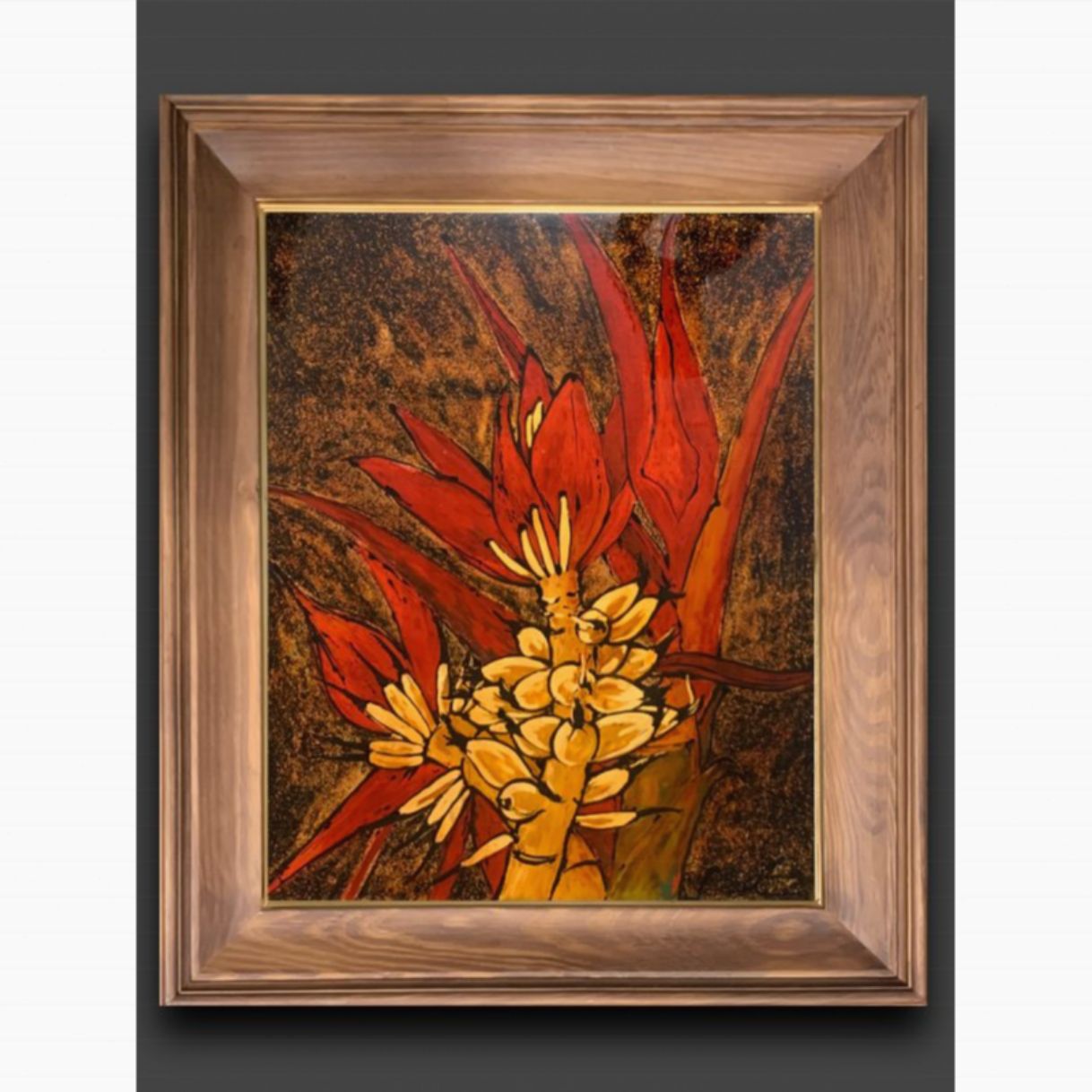 Tranh Sơn Mài Đốm Lửa Rừng 2025 Kích Thước 40x50cm 