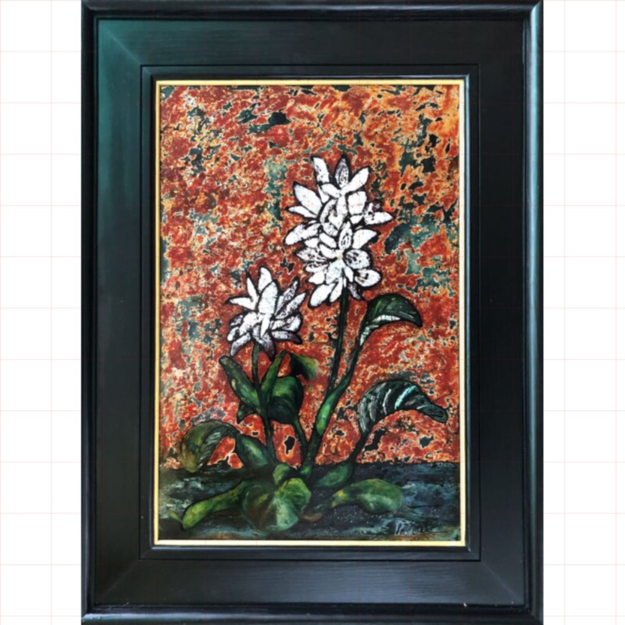 Tranh Sơn Mài Cánh Bèo Trôi 40x60cm Độc Bản 2022 