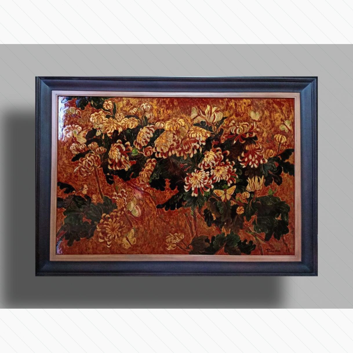 Tranh Sơn Mài Nghênh Xuân 80x120cm Độc Bản Họa Sĩ 