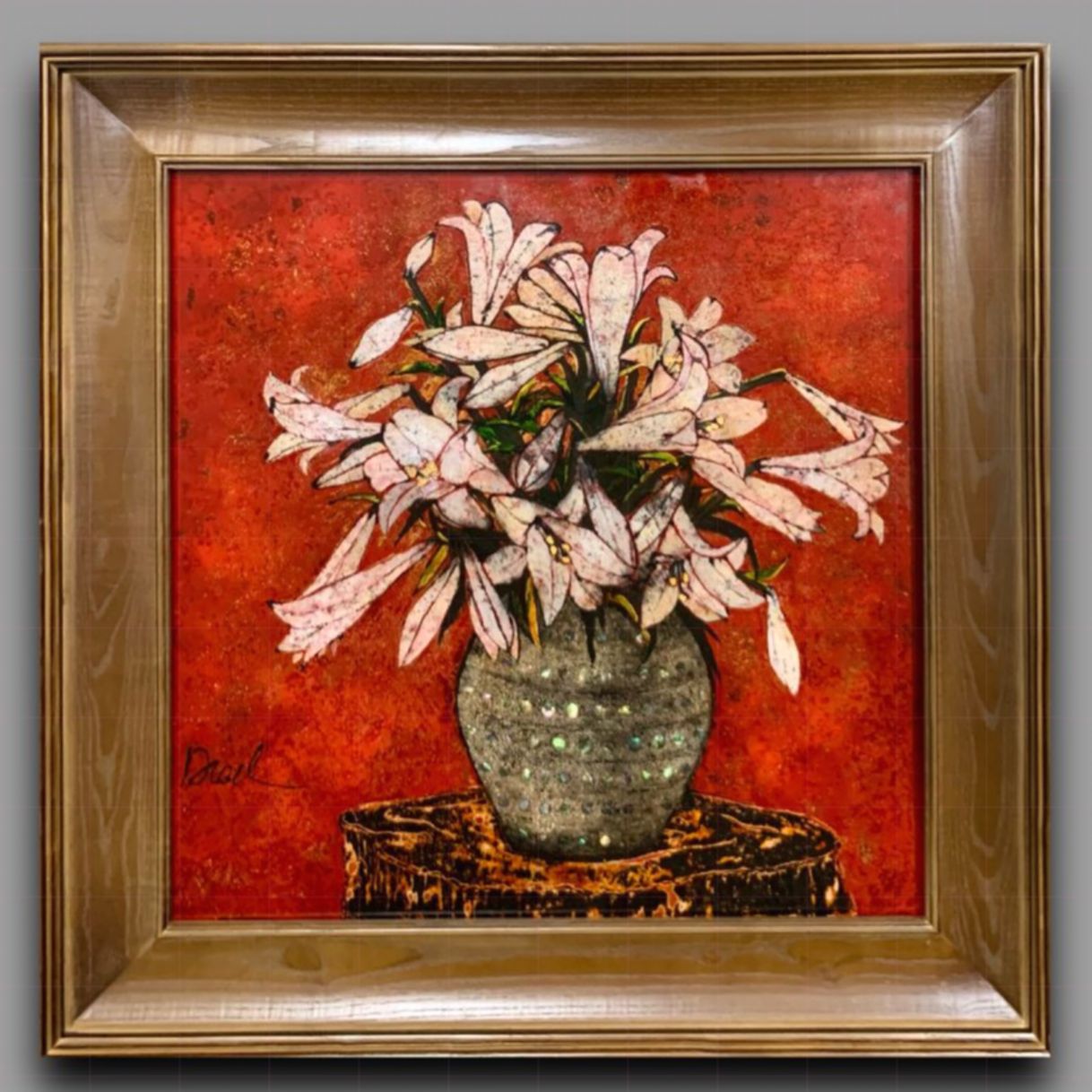 Tranh Sơn Mài Tình Ca Tháng Tư 60x60cm Sáng Tác 2025 