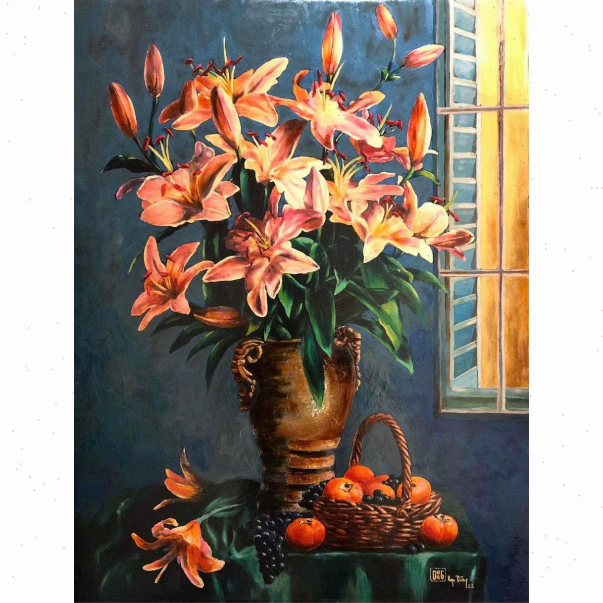 Tranh Sơn Mài Khúc Giao Mùa 60x80cm Độc Bản Giá Trị Cao 