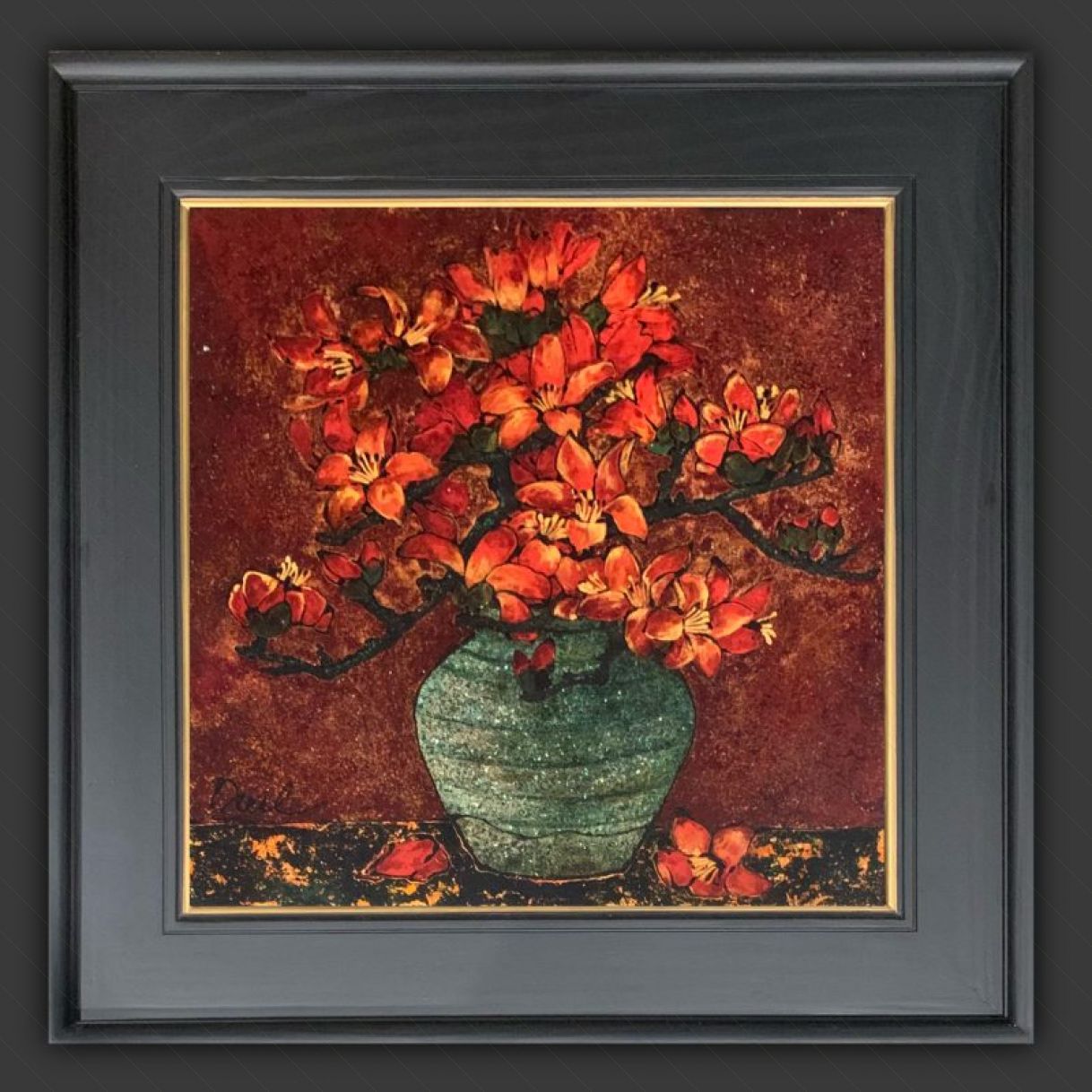 Tranh Quà Tặng Rực Rỡ Sơn Mài 50x50cm Độc Bản Có Giấy Phép 