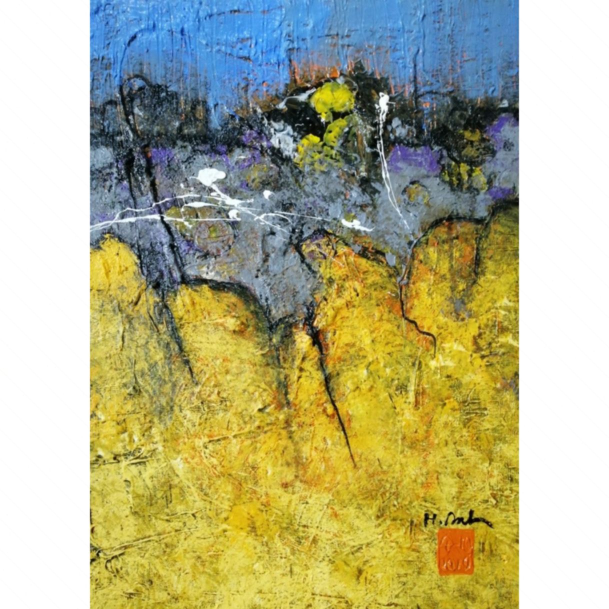 Tranh Hoàng Anh Thu Về Acrylic Toan 50x70cm Treo Không Khung 
