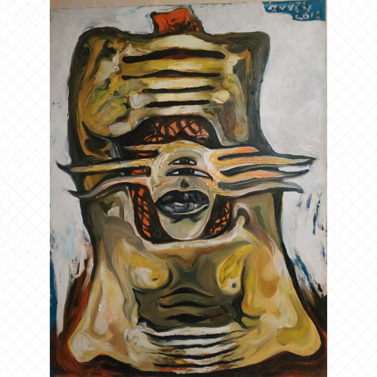 Tranh Sơn Dầu Gói Ghém Độc Bản 60x80cm Năm 2018 