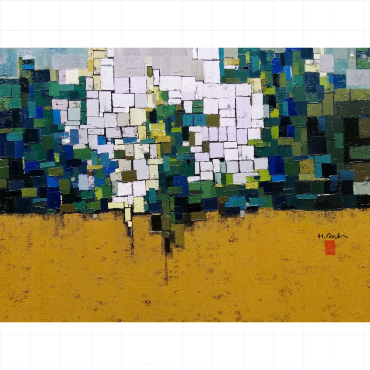 Hoàng Anh Tranh Vô Đề Sơn Dầu 120x160cm Tinh Tế Độc Bản Sang Trọng 