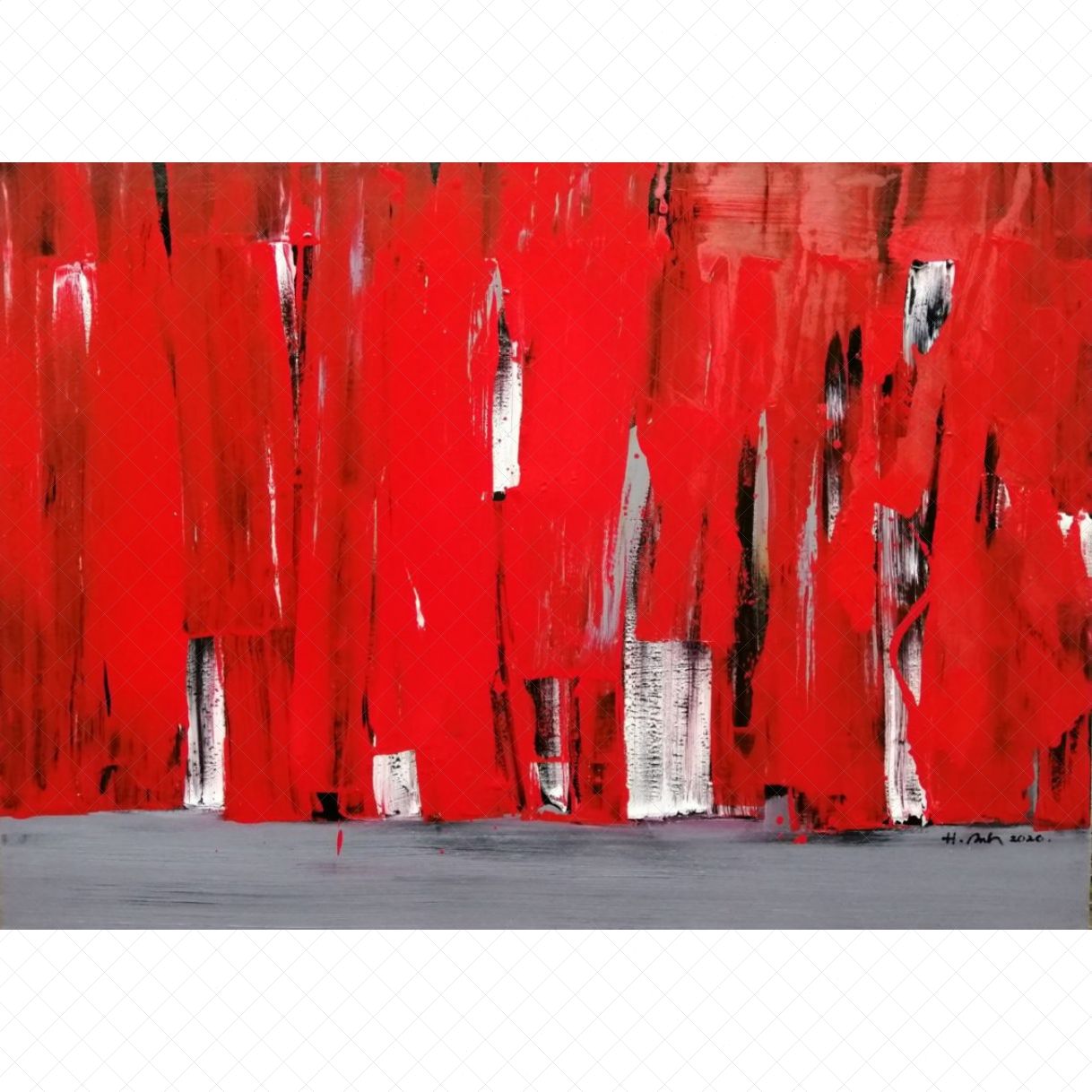 Tranh Acrylic Mùa Hạ Hoàng Anh Kích Thước 100x140cm Sáng Tác 2023 