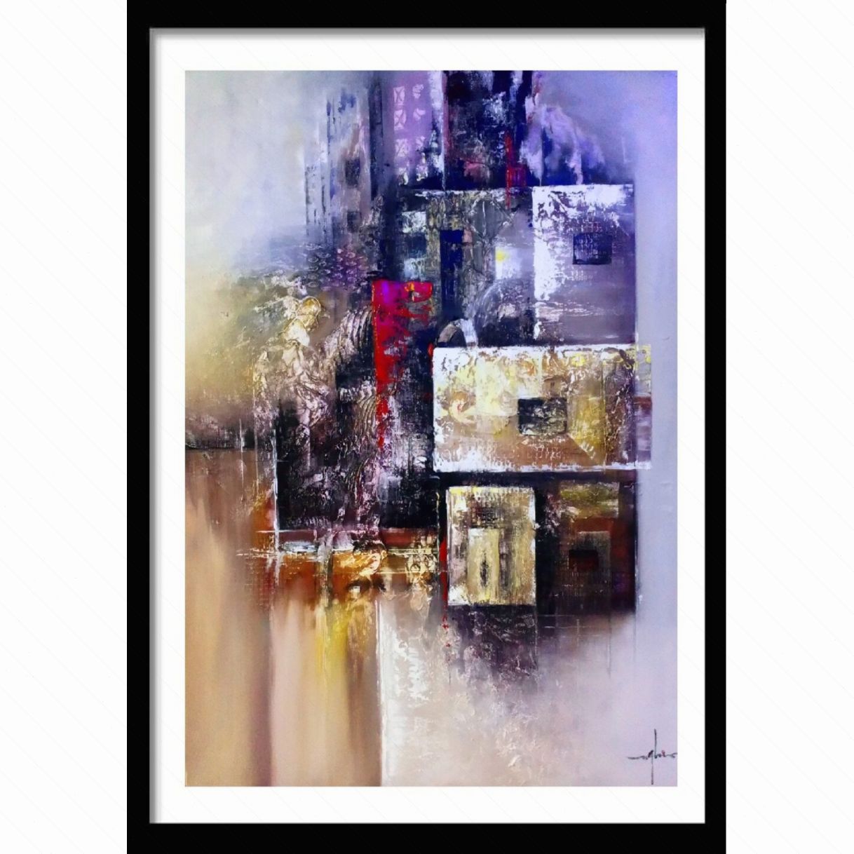 Tranh Trừu Tượng Way Of The Past Sơn Dầu 70x90cm Có Khung 
