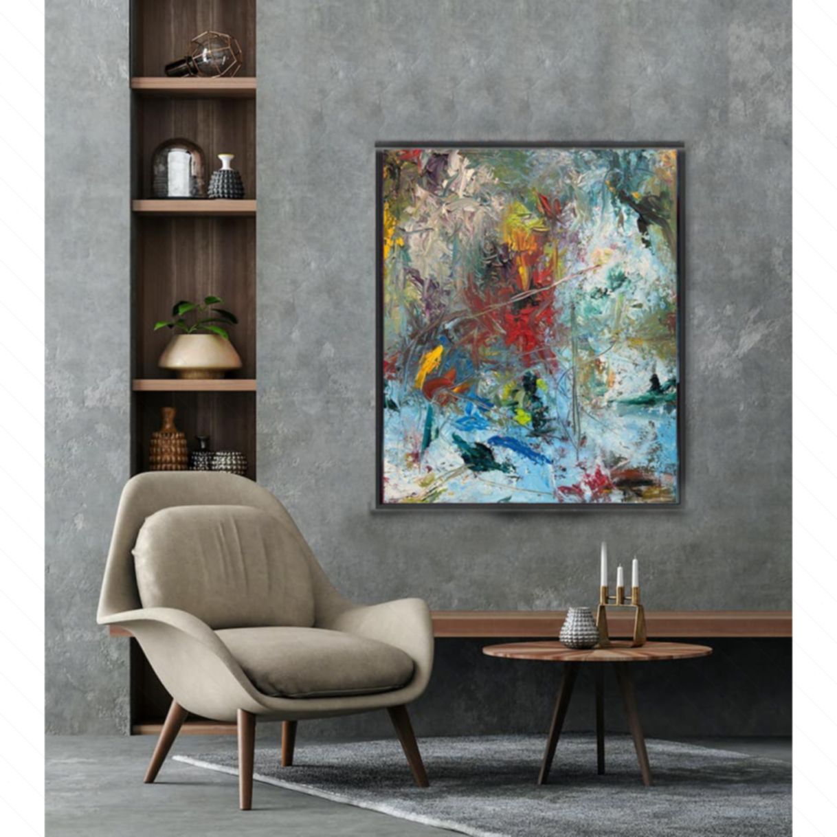 Tranh Sơn Dầu Dòng Sông Lơ Đãng 50x60cm Sáng Tác 2020 Độc Bản 