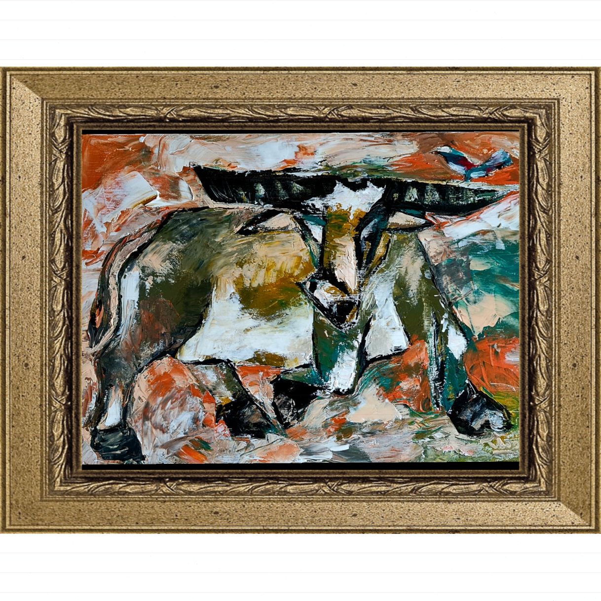 Tranh Acrylic Đón Xuân 50x70cm Nghệ Thuật Độc Bản 