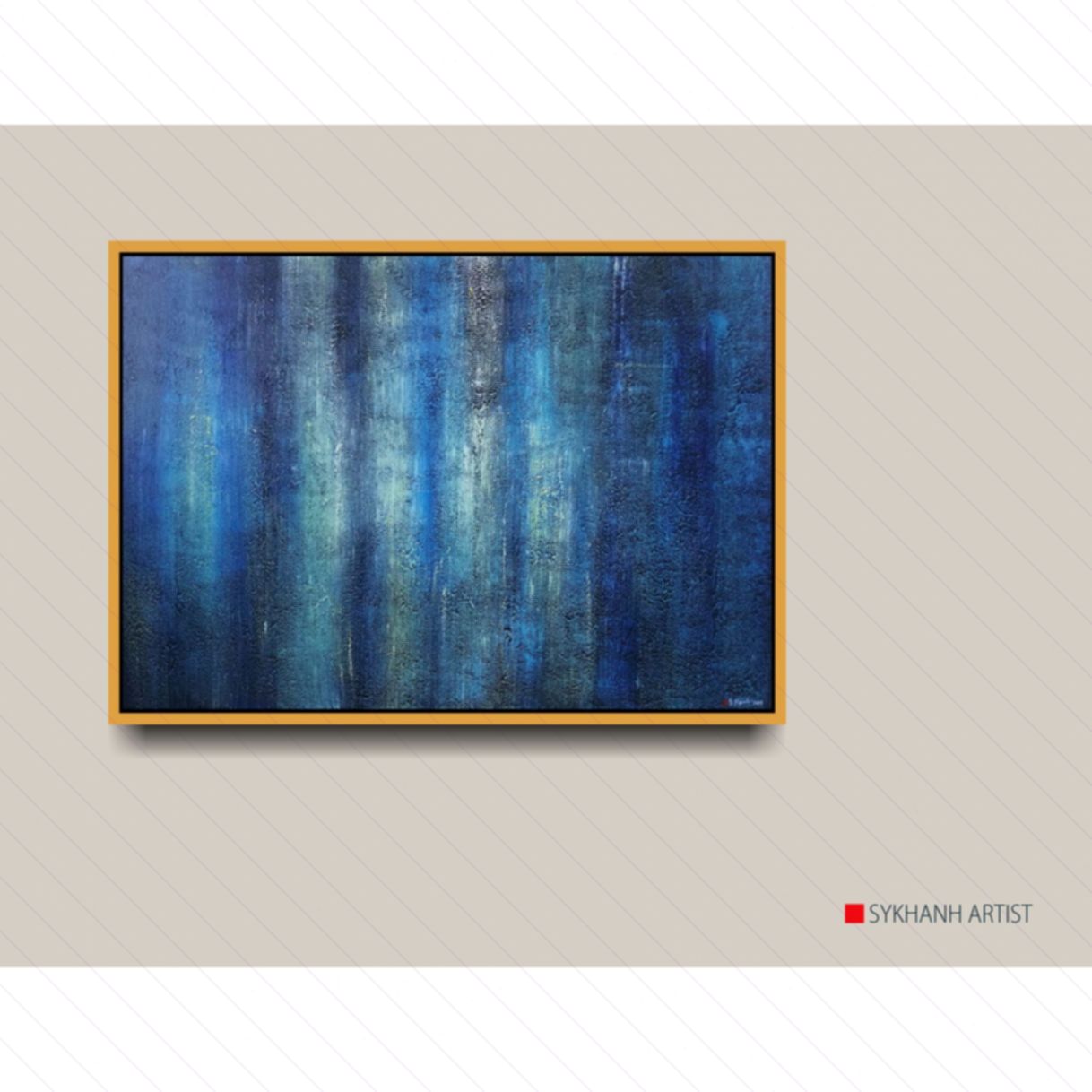 Tranh Trừu Tượng Mưa Xuân 1 Acrylic Toan 70x100cm Tác Phẩm 2021 