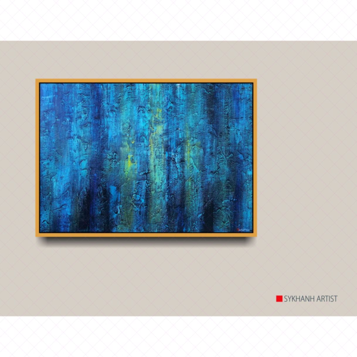 Tranh Trừu Tượng Mưa Xuân Acrylic 70x100cm Sáng Tác 2021 