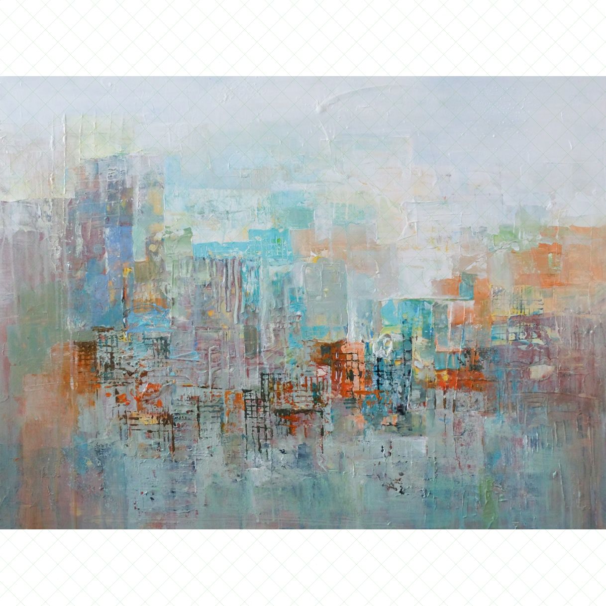 Tranh Sơn Dầu Sắc Phố Acrylic 60x80cm Độc Bản Họa Sĩ Nổi Tiếng 
