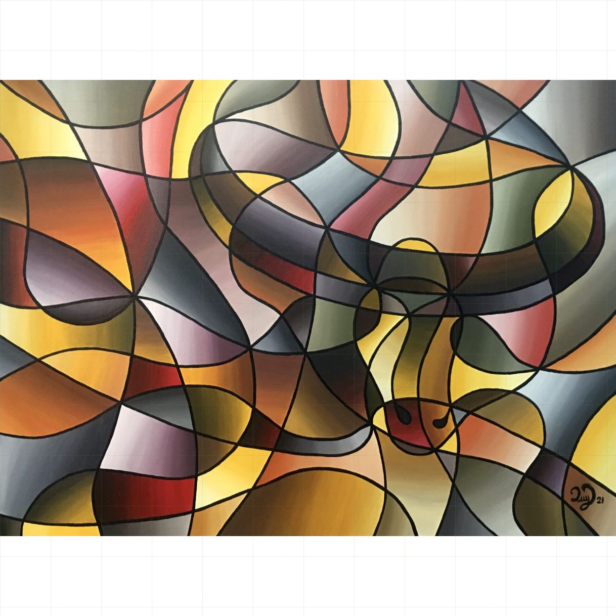 Tranh Trừu Tượng Ngưu Chất Lượng Sơn Dầu 60x80cm 