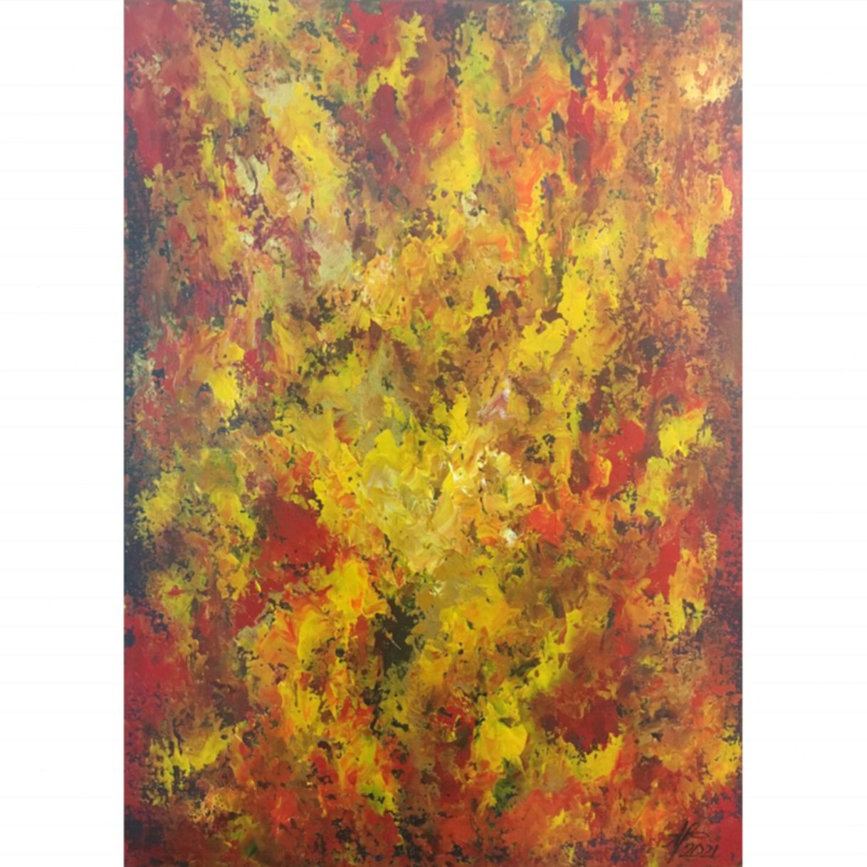 Tranh Trừu Tượng Chiều Hạ Acrylic Toan 50x70cm 2021 