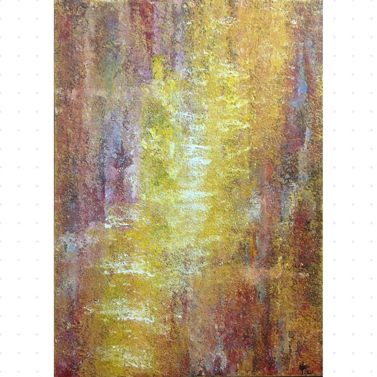 Tranh Trừu Tượng Giao Mùa Acrylic Toan Kích Thước 50x70cm Sang Trọng 