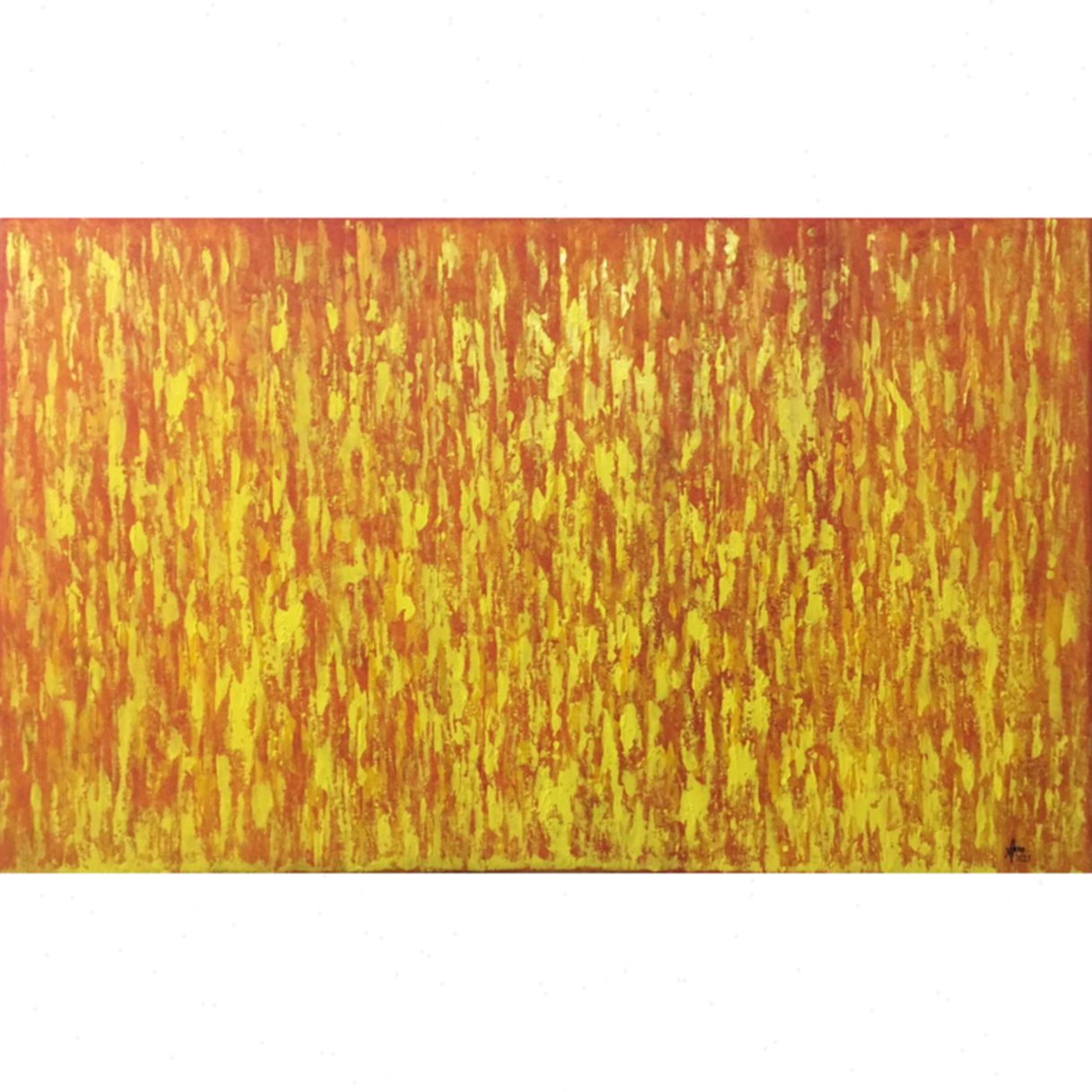 Tranh trừu tượng sắc thắm acrylic họa sĩ tranh độc bản 60x100cm năm 2021 