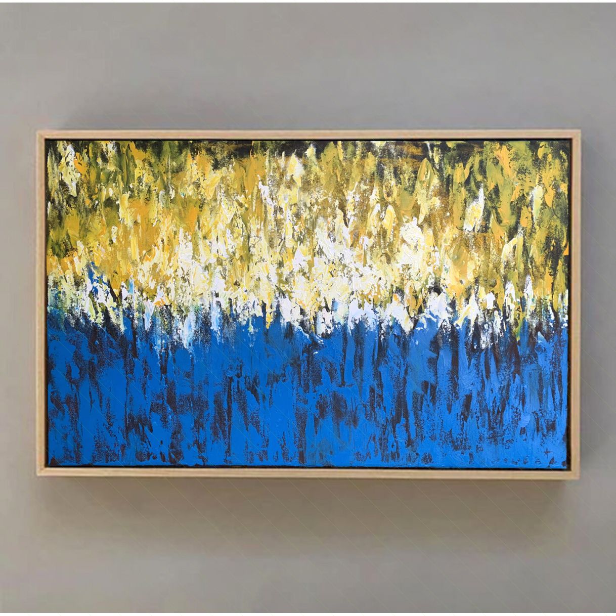 Tranh Trừu Tượng Thu Qua Đông Tới Acrylic Sáng Tác 60x100cm 